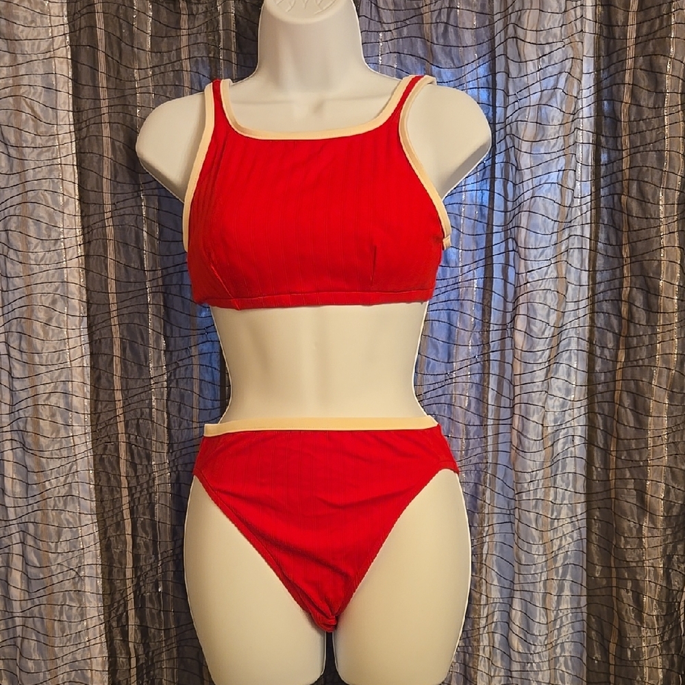Lands End Red Bikini Set